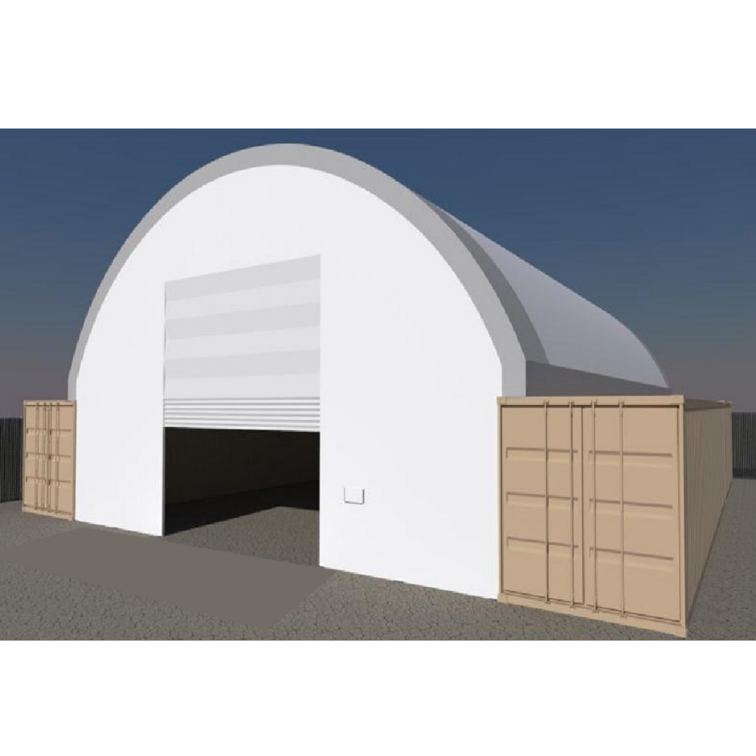 Chery Industrial Front Wall with Winch door for Container Canopy Shelter 40'x40'x13'