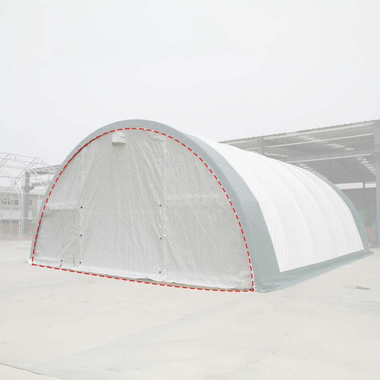 Chery Industrial | Front/Rear Panel with Roll-up Door for W30'xL85'xH15' Storage Shelter