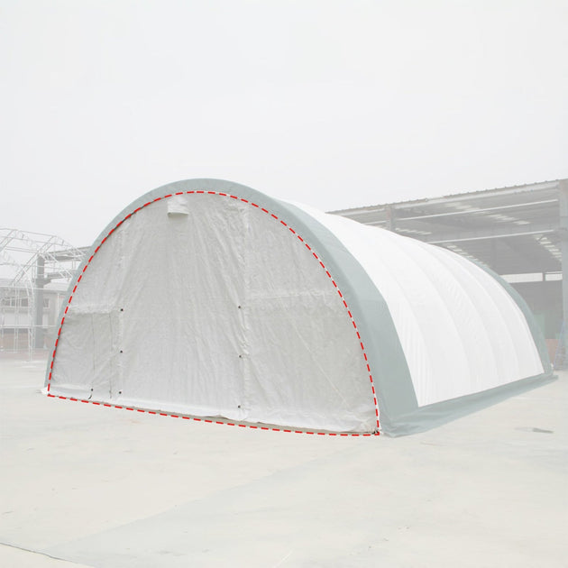 Chery Industrial | Front/Rear Panel with Roll-up Door for W30'xL85'xH15' Storage Shelter