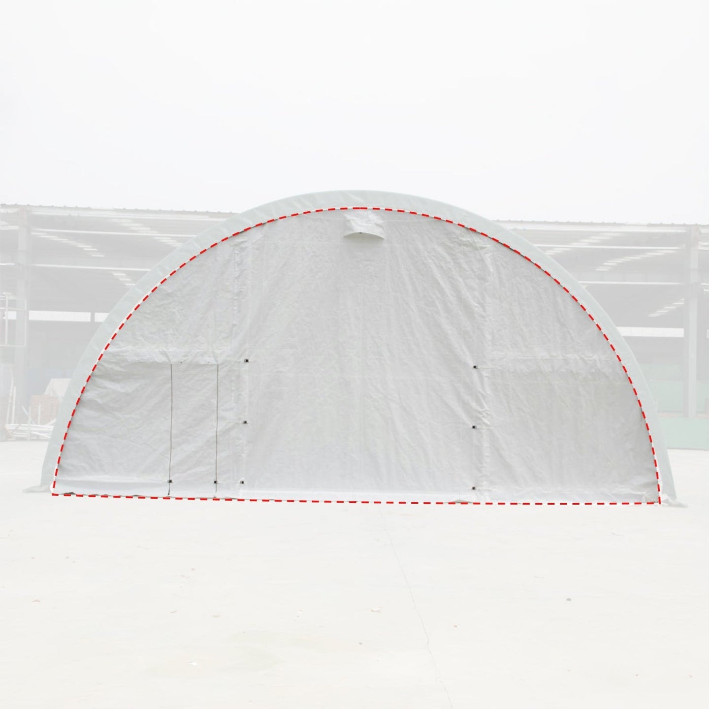 Chery Industrial Front/Rear Panel with Roll-up Door for W30'xL85'xH15' Storage Shelter
