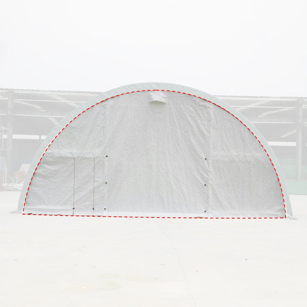 Chery Industrial Front/Rear Panel with Roll-up Door for W30'xL85'xH15' Storage Shelter