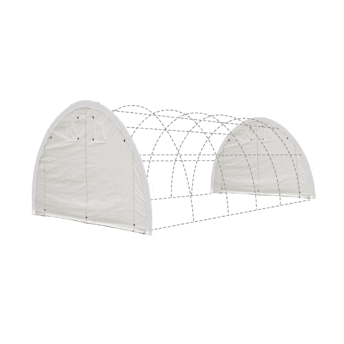 Chery Industrial | Front/Rear Panel with Zipper Door for W20'xH12' Storage Shelter