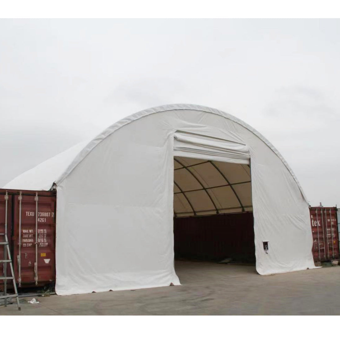 Chery Industrial Front cover with Winch door for Shipping Container Canopy Shelter 40'x40'x11'