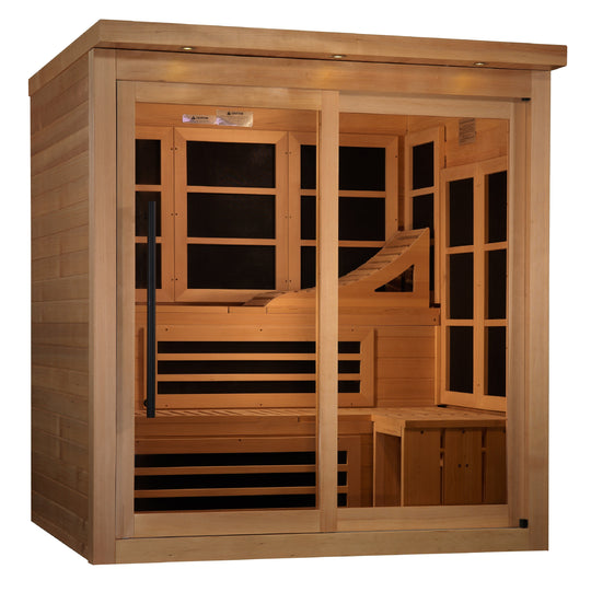 Golden Designs | 6 Person Near Zero EMF Far IR Sauna | GDI-6996-02