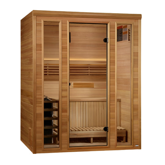 Golden Designs | "Andermatt" 3 Person Traditional Steam Sauna | GDI-7030-01