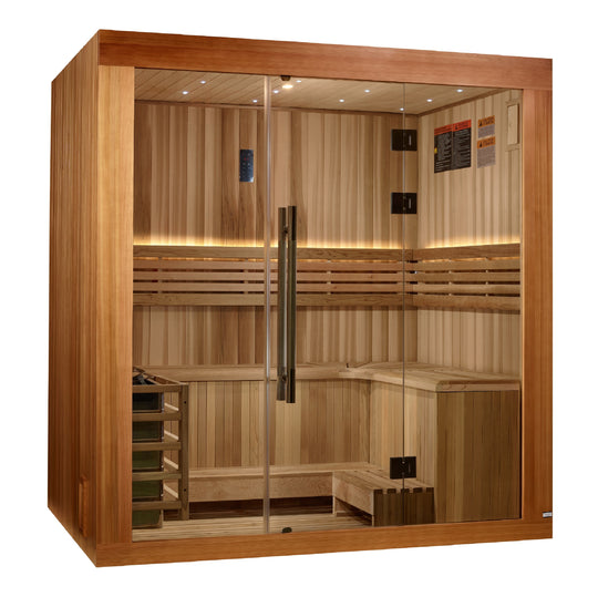 Golden Designs | Updated "Copenhagen" 3 Person Traditional Sauna | GDI-7389-02