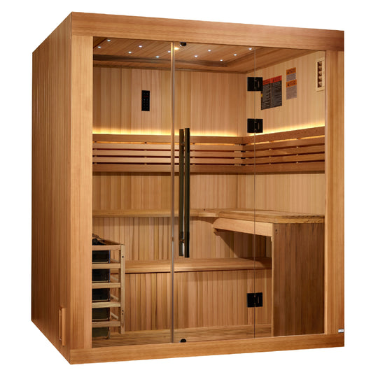 Golden Designs | Updated "Osla" 6 Person Traditional Sauna | GDI-7689-02