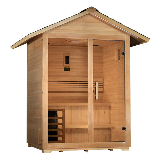 Golden Designs | "Arlberg" 3 Person Traditional Outdoor Sauna | GDI-8103-01
