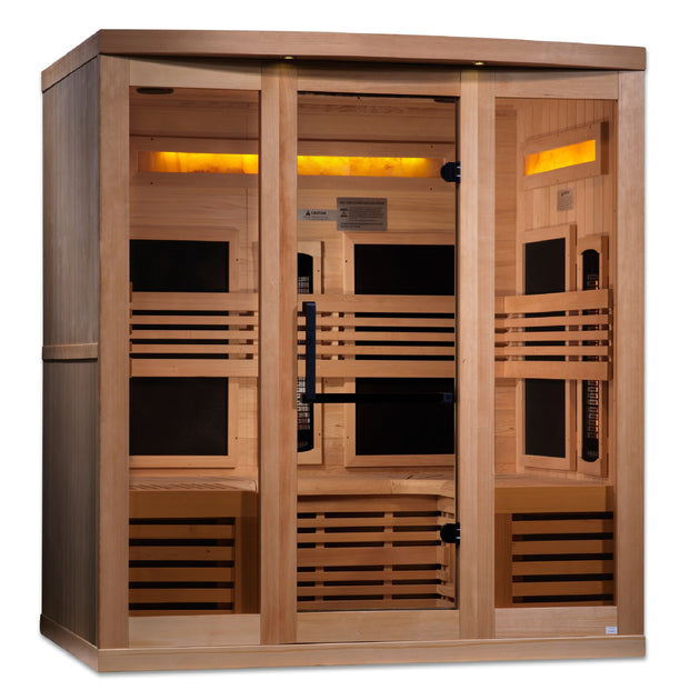 Golden Designs | "Reserve Edition" 6 Person Near Zero EMF Full Spectrum with Himalayan Salt Bar | GDI-8260-01