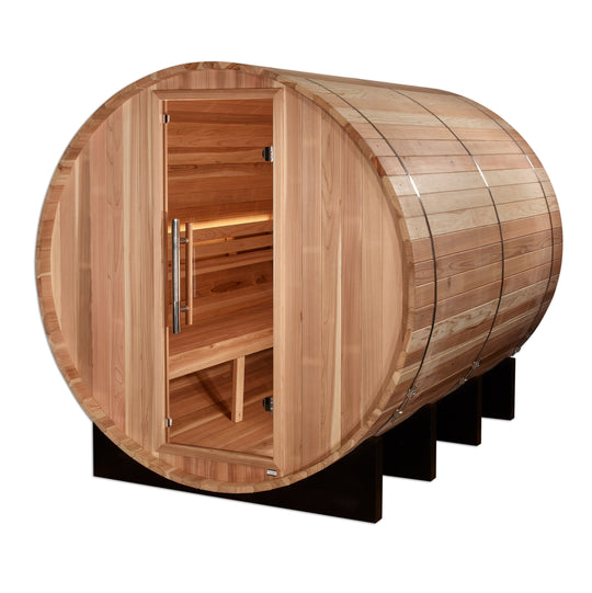 Golden Designs | "Klosters" 6 Person Barrel Traditional Sauna | GDI-B006-01