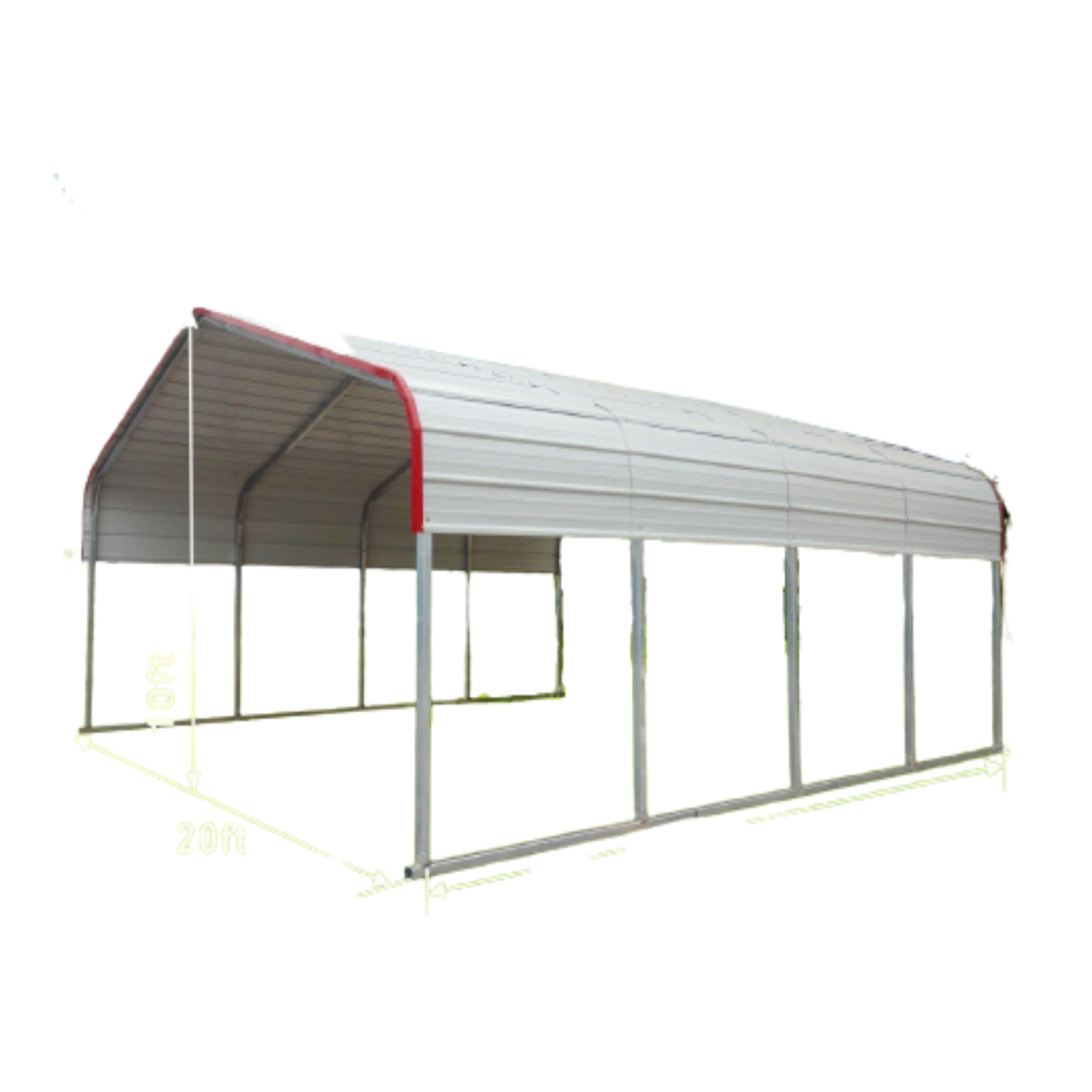 Chery Industrial Classic Steel Carport 20'W x 20'L