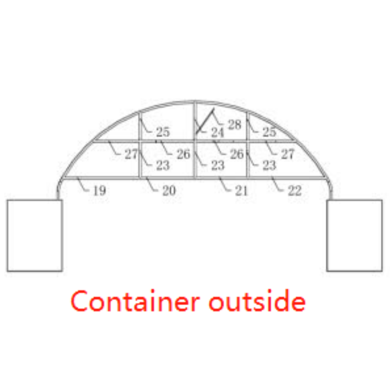 Chery Industrial Half Front Panel for W40'xL40'xH13' (container outside)