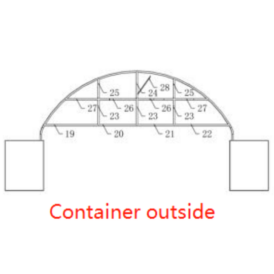 Chery Industrial Half Front Panel for W40'xL40'xH13' (container outside)