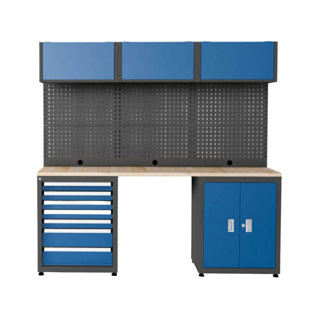 Chery Industrial Heavy Duty Steel Garage Cabinet Storage System (7 Drawers & 4 Cabinets)