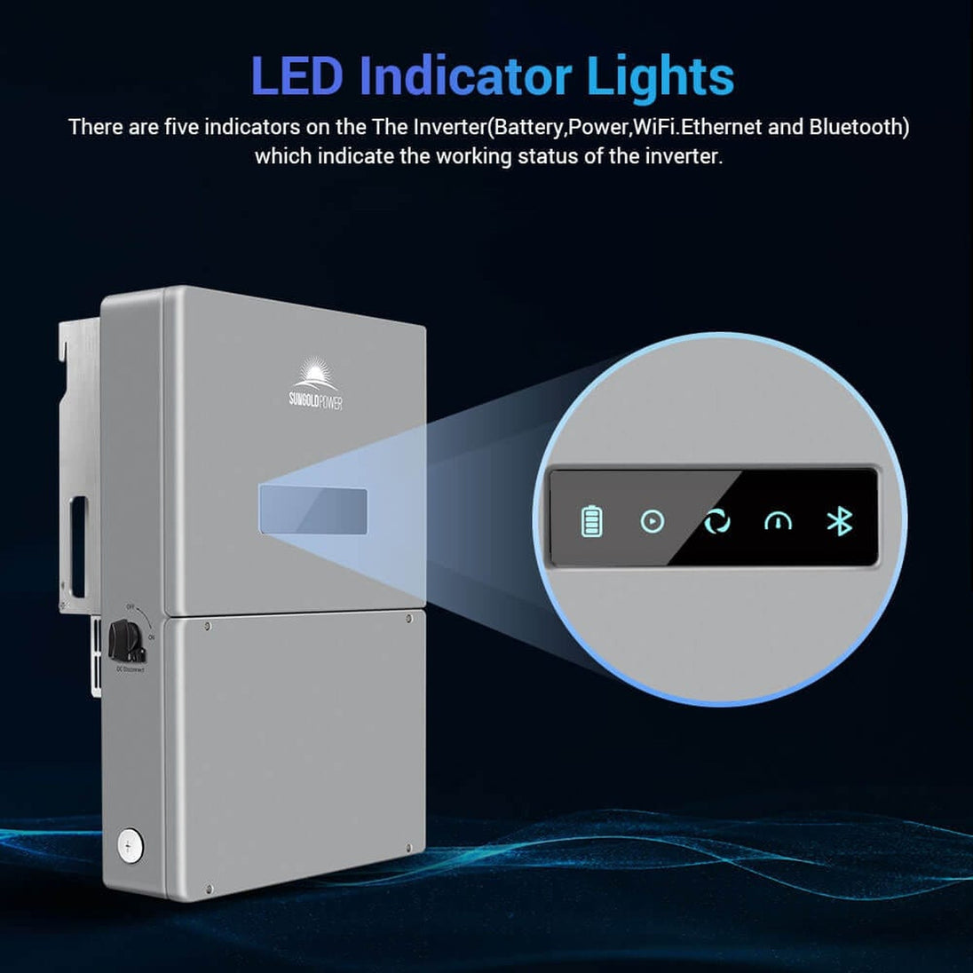 SUNGOLDPOWER | High Voltage 11.4KW Hybrid Split Phase Inverter with APS Transmitter SG11.4KHB-HV | SG11.4KHB-HV
