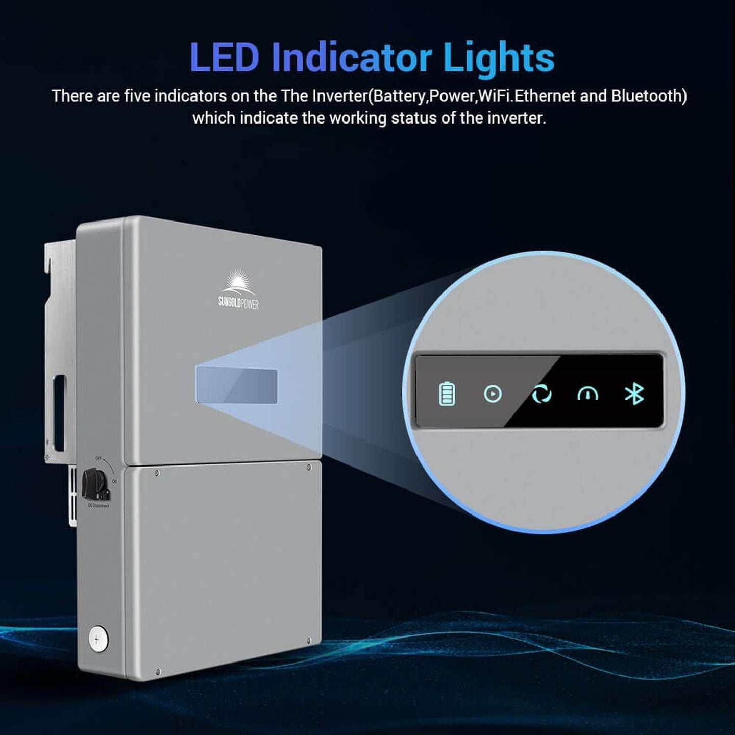 SUNGOLDPOWER | High Voltage 11.4KW Hybrid Split Phase Inverter with APS Transmitter SG11.4KHB-HV | SG11.4KHB-HV