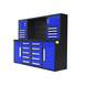 Chery Industrial 7 ft Garage Workbench Cabinet (18 Drawers & 4 Cabinets & Pegboard)