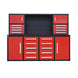 Chery Industrial 7 ft Garage Workbench Cabinet (18 Drawers & 4 Cabinets & Pegboard)