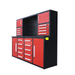 Chery Industrial 7 ft Garage Workbench Cabinet (18 Drawers & 4 Cabinets & Pegboard)