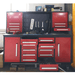 Chery Industrial 7 ft Garage Workbench Cabinet (18 Drawers & 4 Cabinets & Pegboard)