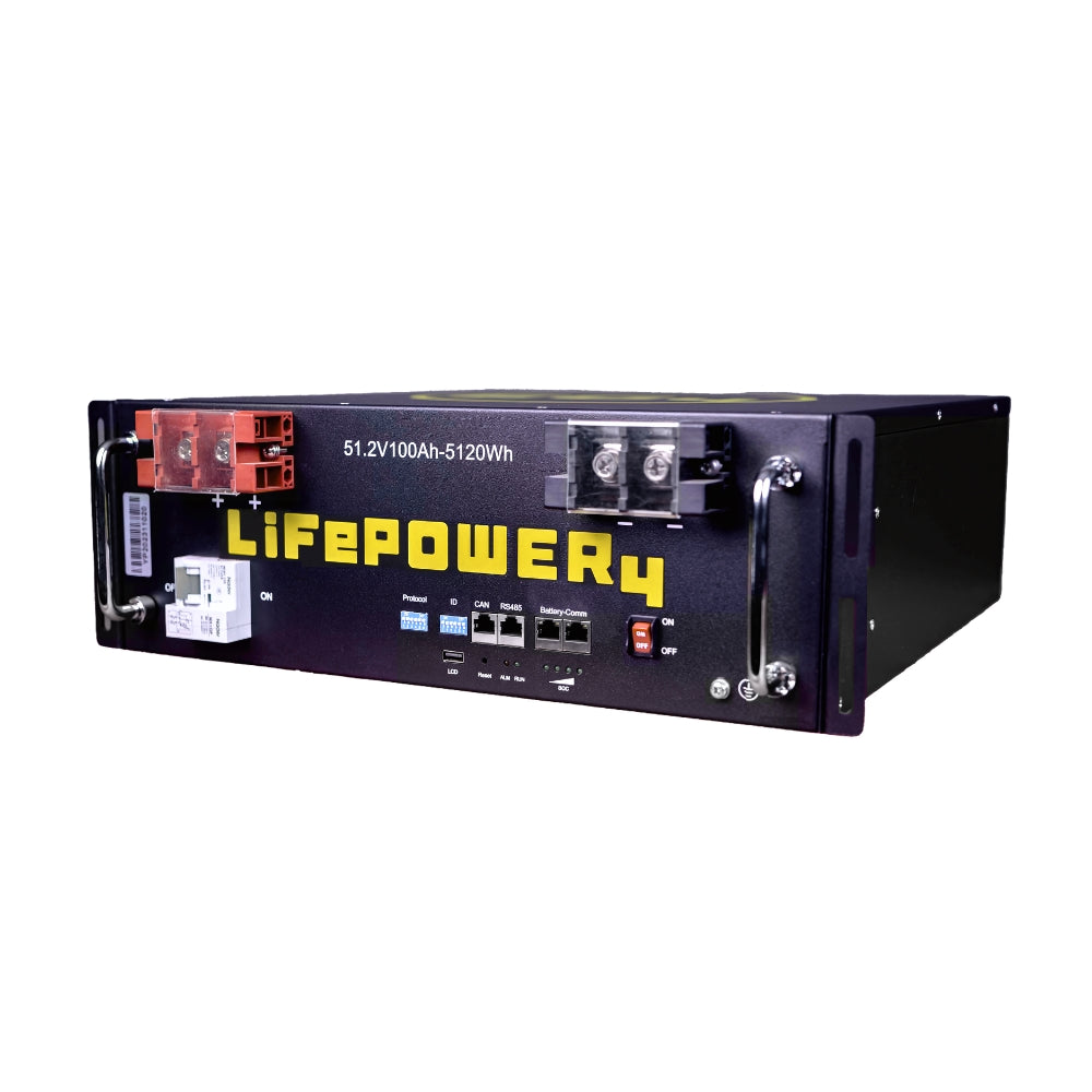 EG4 LifePower4 V2 Lithium Battery | 48V 100AH | Server Rack Battery | UL1973, UL9540A | 10-Year Warranty