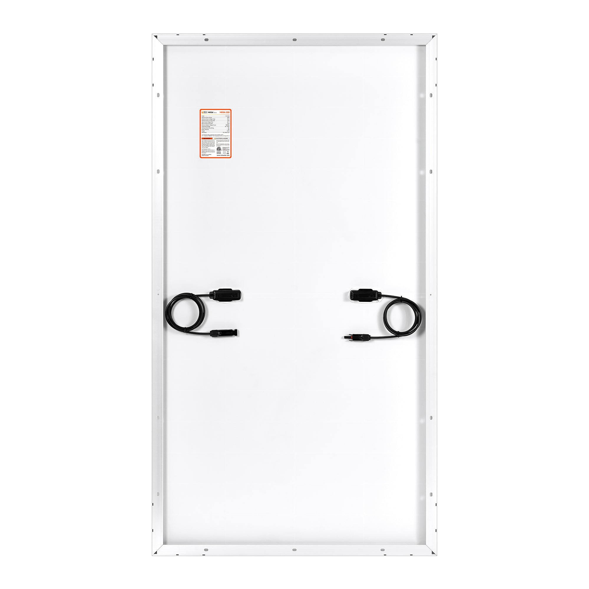 MEGA 220 | 220 Watt Solar Panel | Premium 12V Off-Grid Solar Panel for RVs, Cabins, Boats | 25-Year Output Warranty | UL Certified