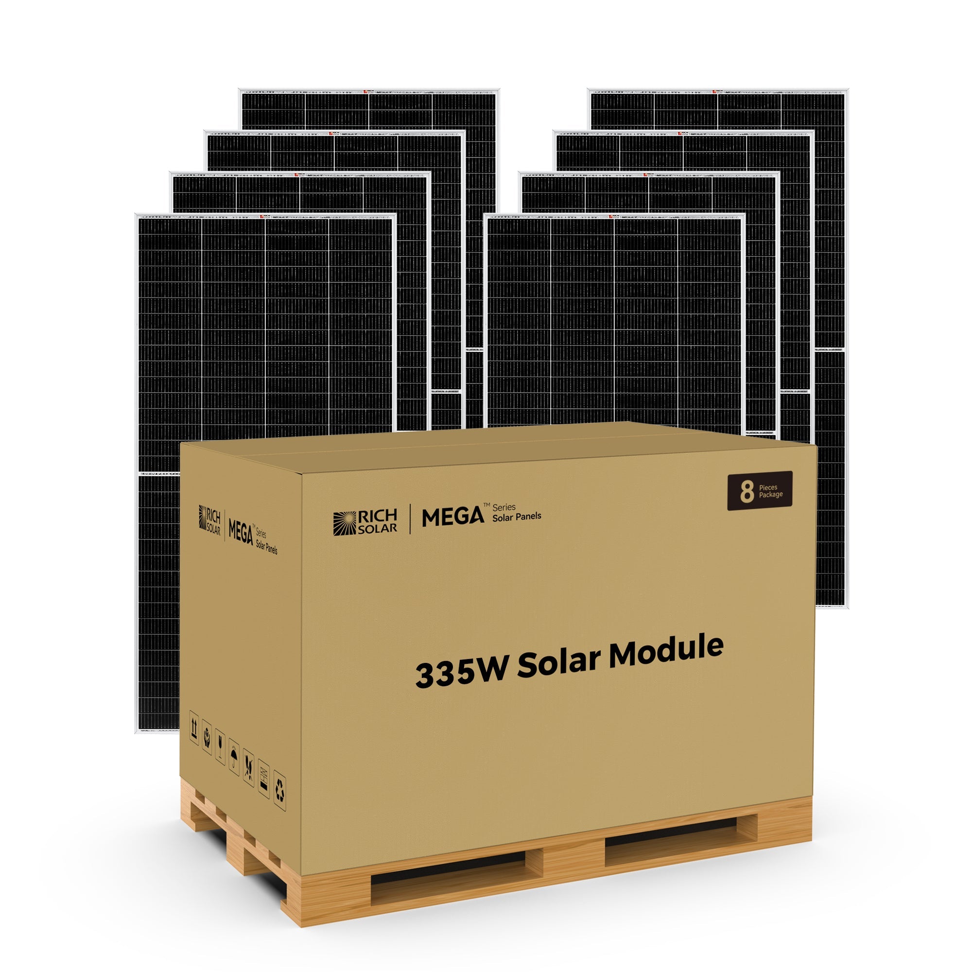 MEGA 335 | 335 Watt Solar Panel | Premium Grid-tie or Off-grid Solar Panel for Residential, Commercial, Agriculture | 25-Year Output Warranty | UL Certified