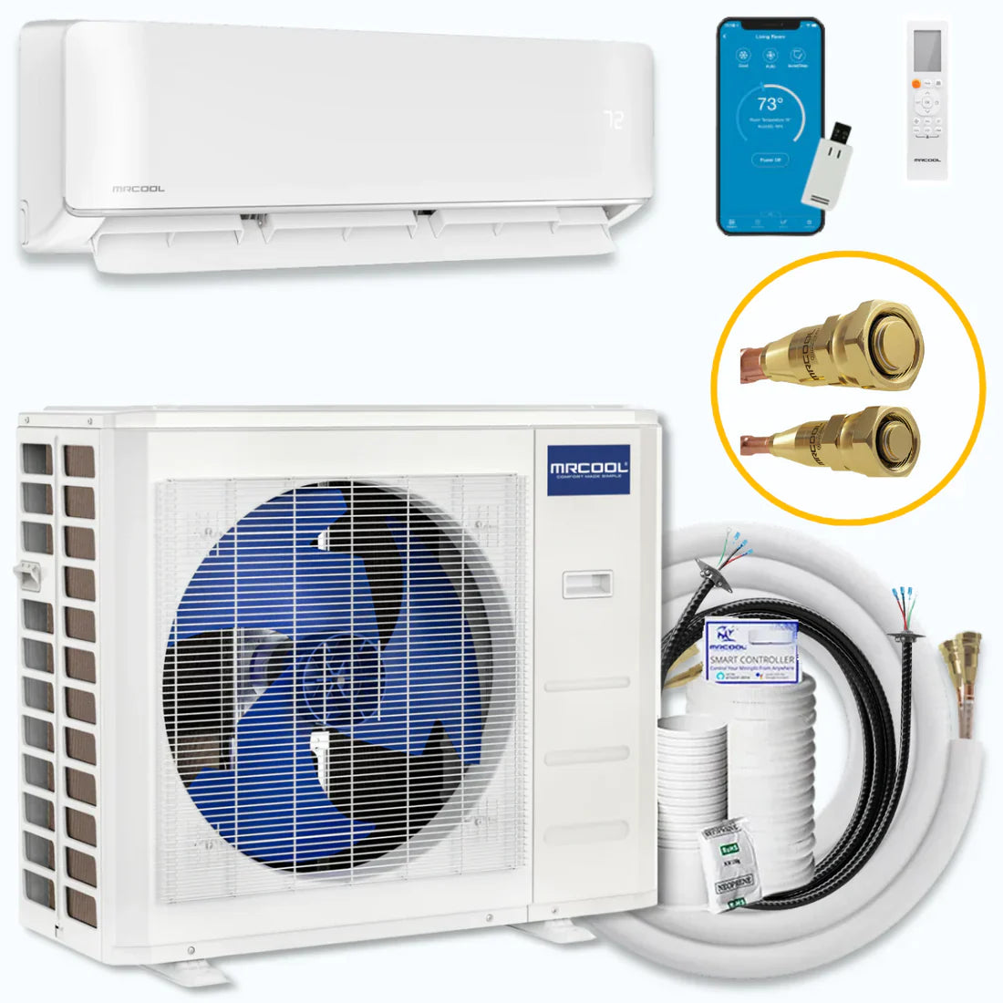 MRCOOL | DIY 36K BTU 5th Gen Ductless Mini Split Heat Pump System 230V | DIY-36-HP-WM-230D25-O