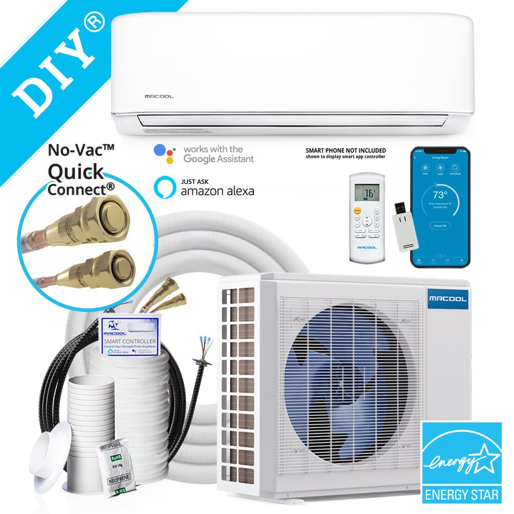 MRCOOL |  DIY 18K 18,000 BTU 22 SEER 4th Gen Ductless Mini Split Air Conditioner and Heat Pump 230V | DIY-18-HP-WM-230C25