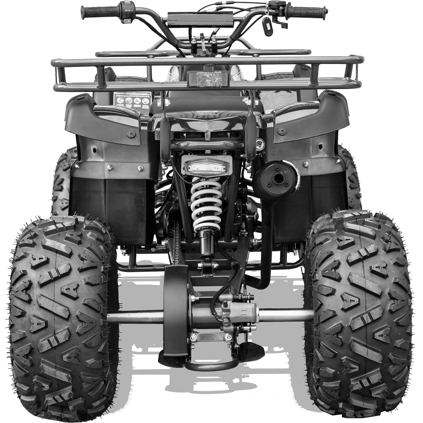 MotoTec Bull 125cc 4-Stroke Kids Gas ATV Black - Image 4