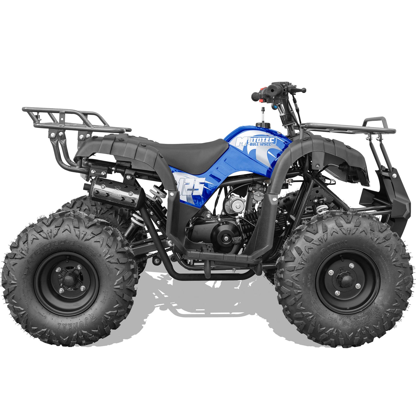 MotoTec Bull 125cc 4-Stroke Kids Gas ATV Blue - Image 2