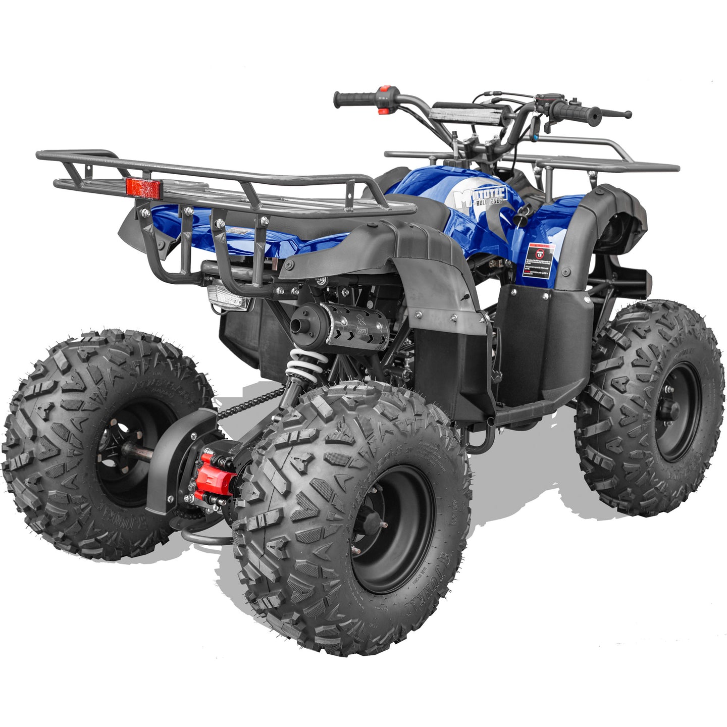MotoTec Bull 125cc 4-Stroke Kids Gas ATV Blue - Image 3