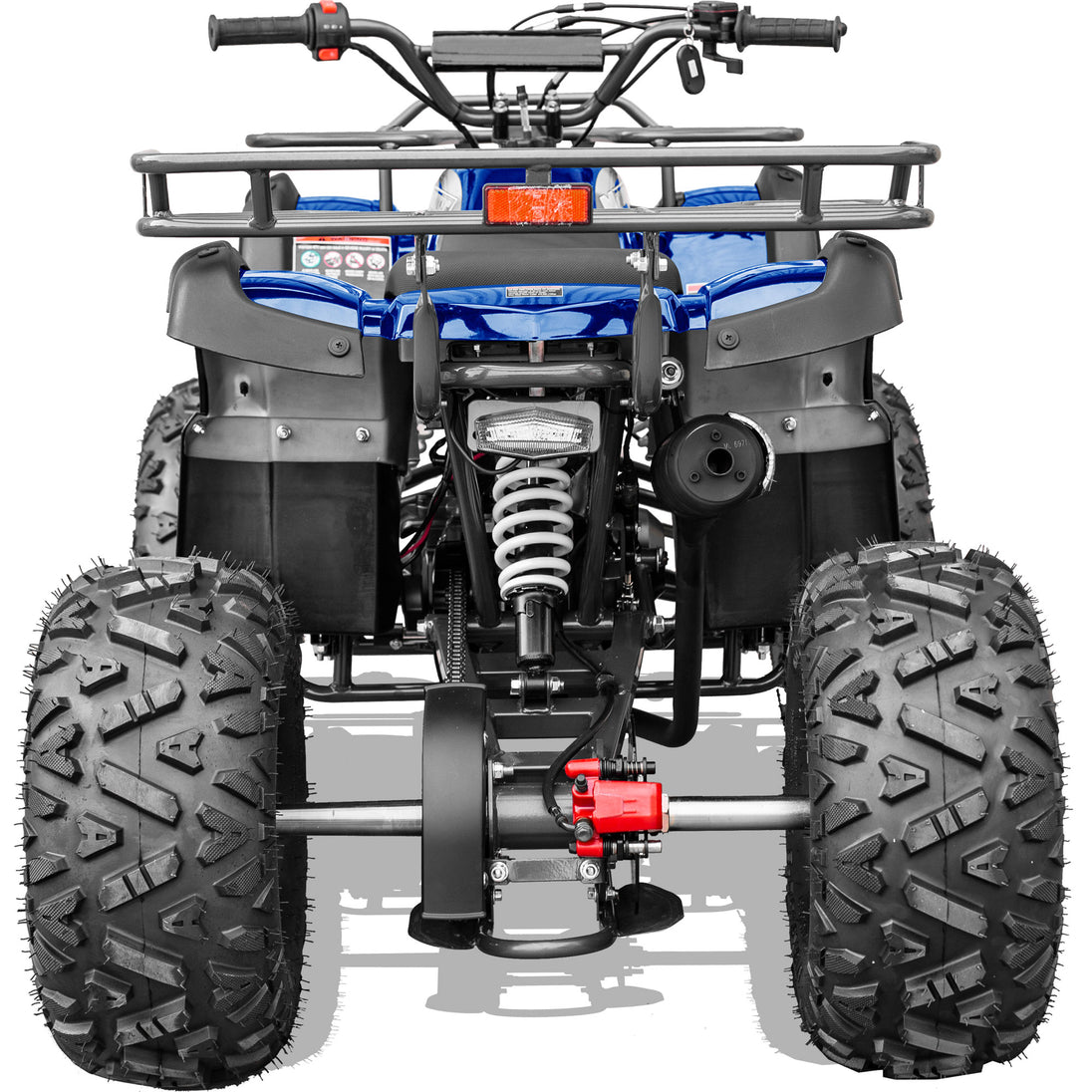MotoTec Bull 125cc 4-Stroke Kids Gas ATV Blue - Image 4