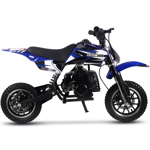 MotoTec Alien 50cc 2-Stroke Kids Dirt Bike Blue - Image 2
