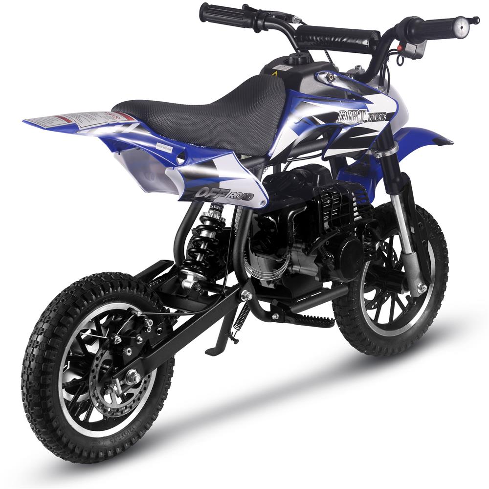 MotoTec Alien 50cc 2-Stroke Kids Dirt Bike Blue - Image 3