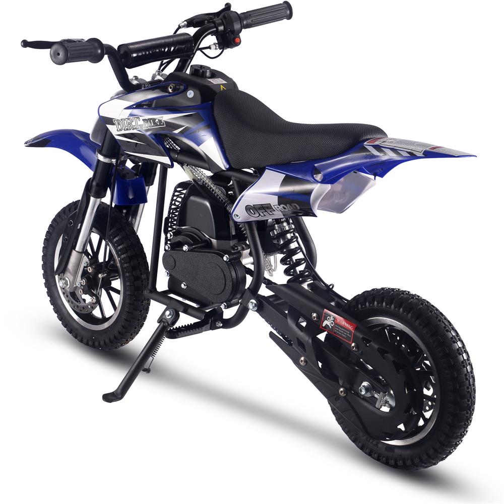 MotoTec Alien 50cc 2-Stroke Kids Dirt Bike Blue - Image 4