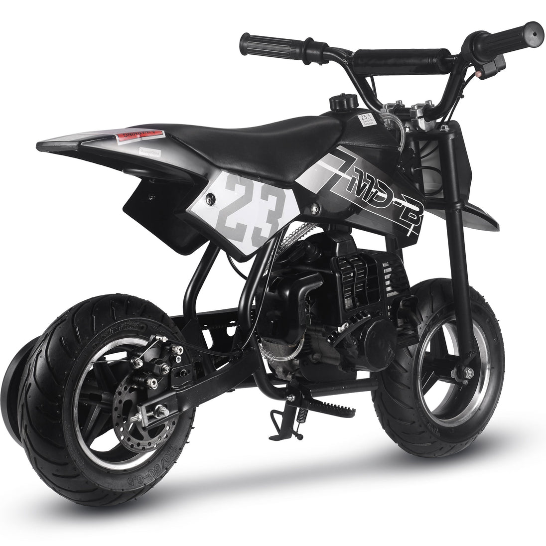 MotoTec Supermoto 50cc 2-Stroke Kids Dirt Bike Black - Image 3