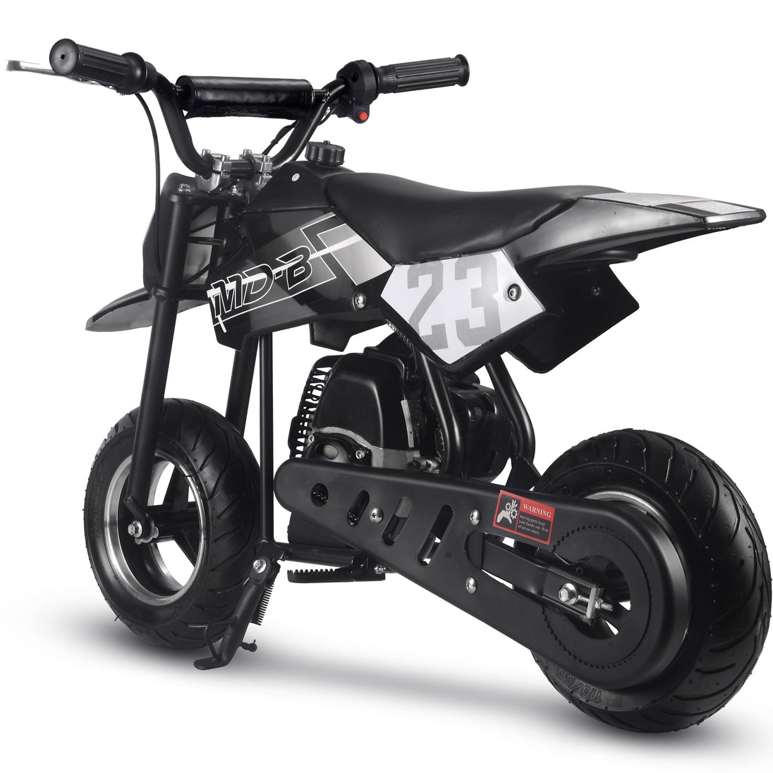 MotoTec Supermoto 50cc 2-Stroke Kids Dirt Bike Black - Image 4