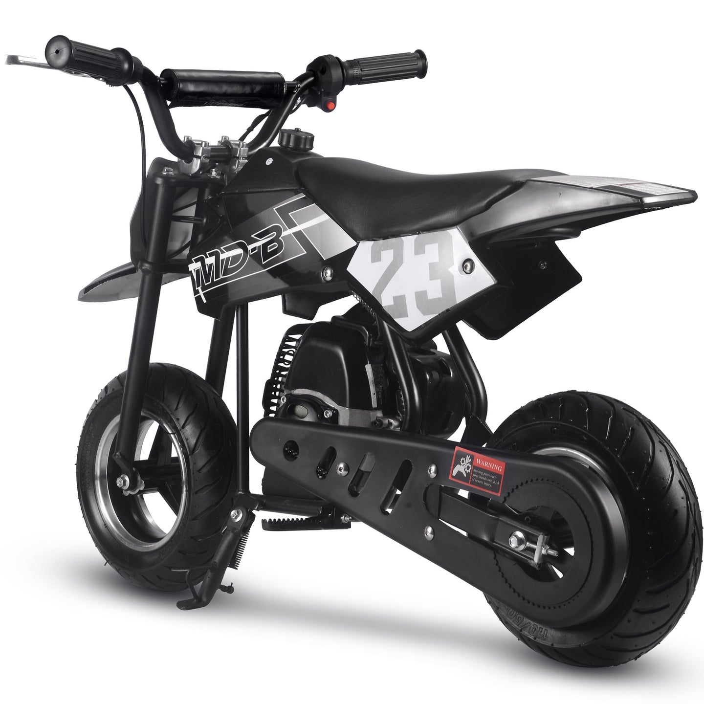 MotoTec Supermoto 50cc 2-Stroke Kids Dirt Bike Black - Image 4