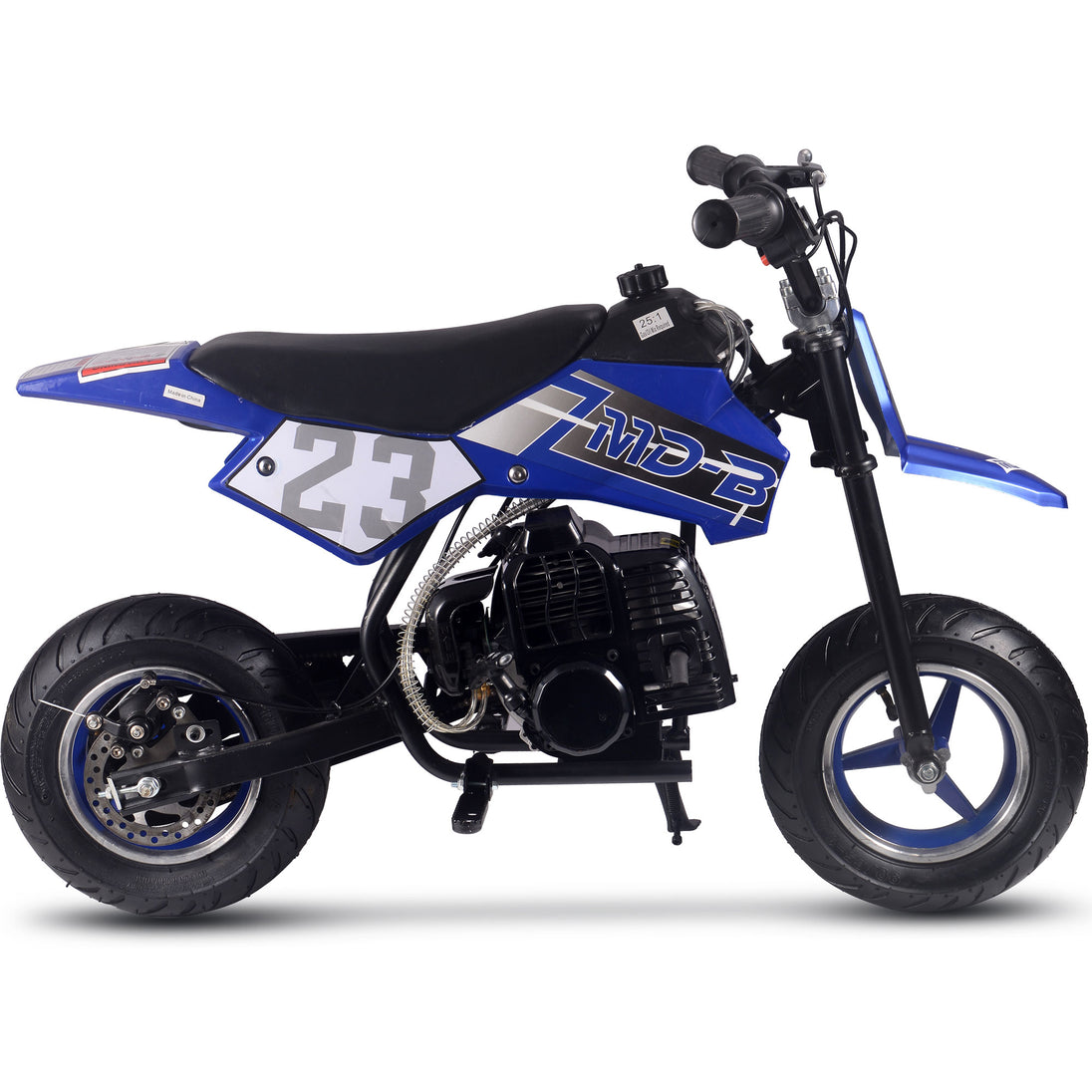 MotoTec Supermoto 50cc 2-Stroke Kids Dirt Bike Blue - Image 2