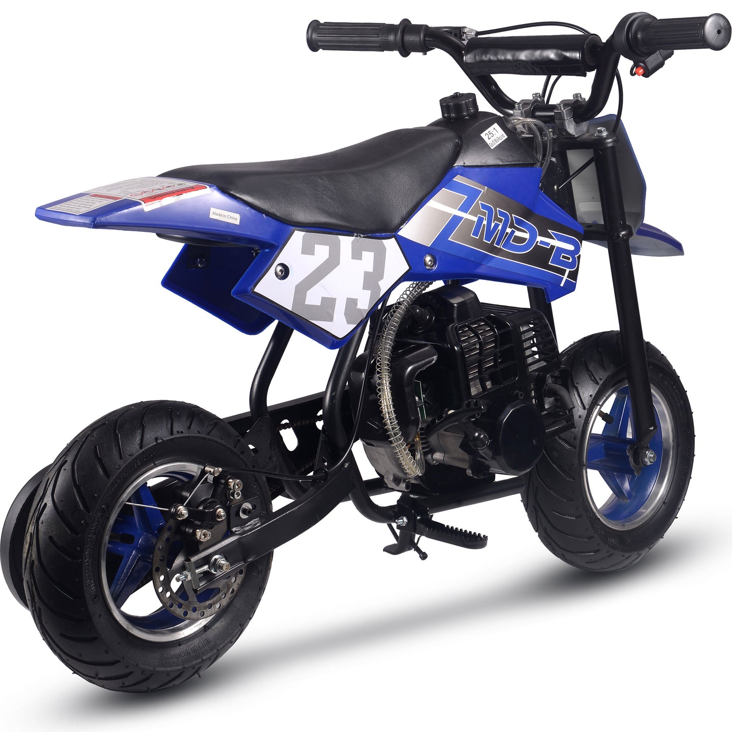 MotoTec Supermoto 50cc 2-Stroke Kids Dirt Bike Blue - Image 3