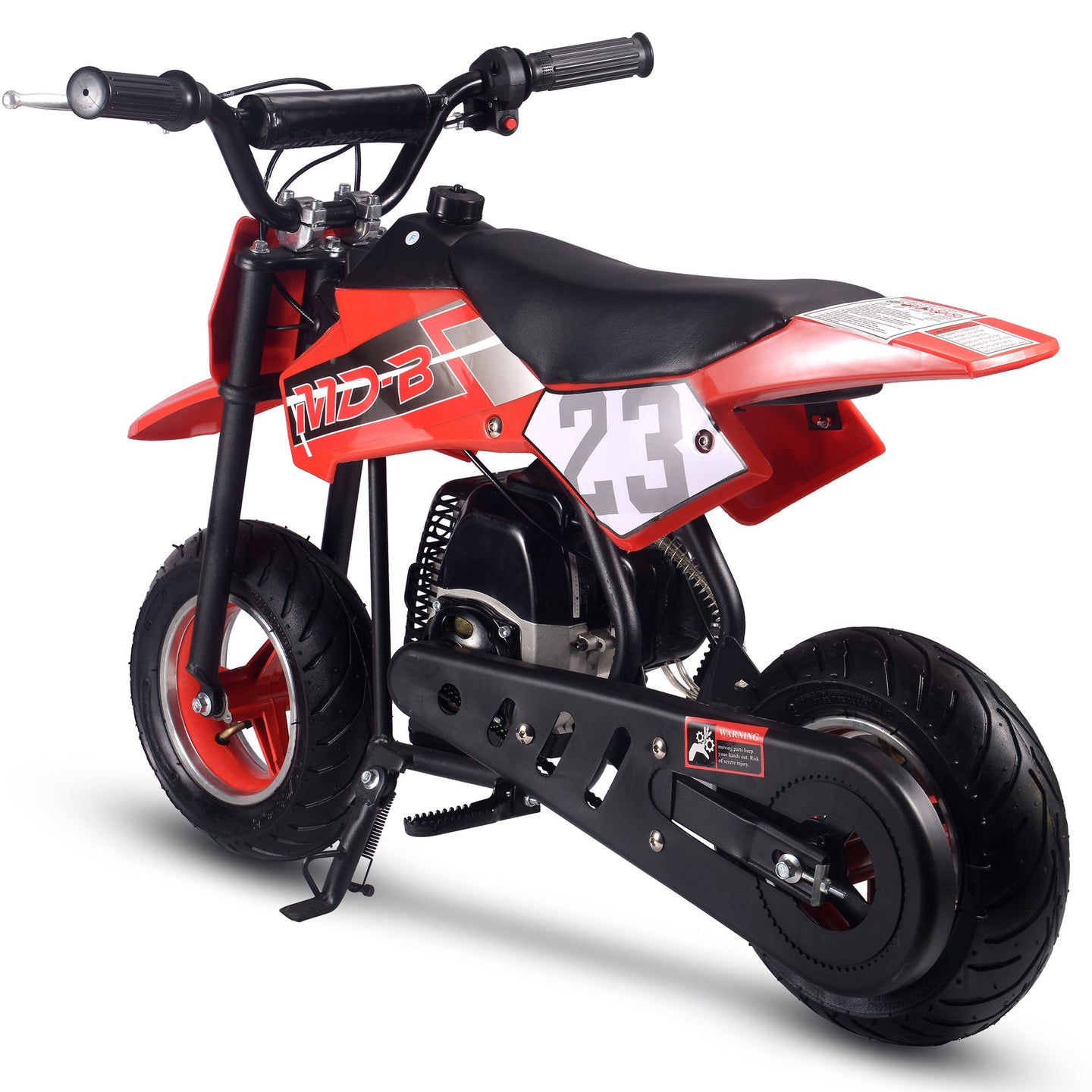 MotoTec Supermoto 50cc 2-Stroke Kids Dirt Bike Red - Image 4