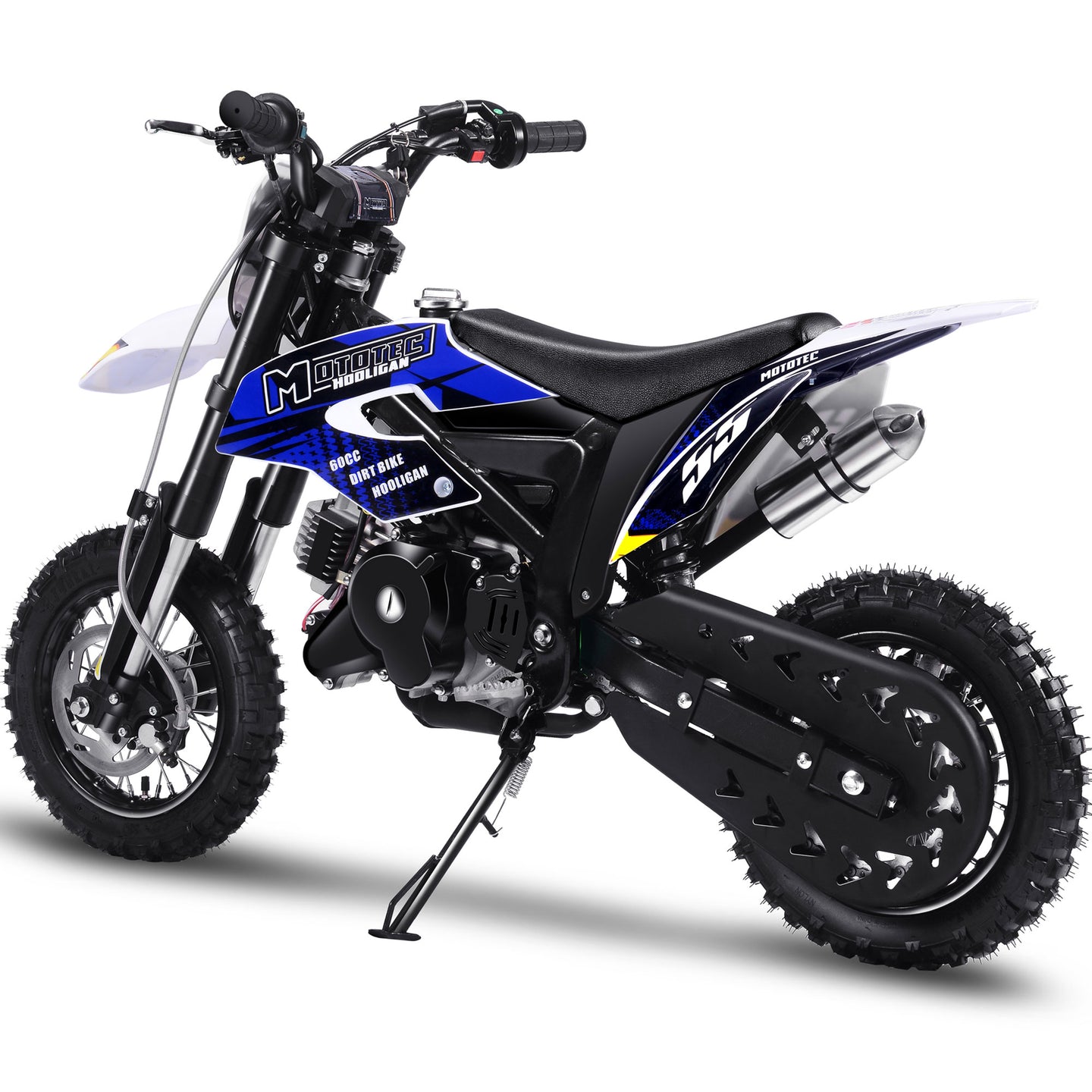 MotoTec Hooligan 60cc 4-Stroke Gas Dirt Bike Black - Image 4