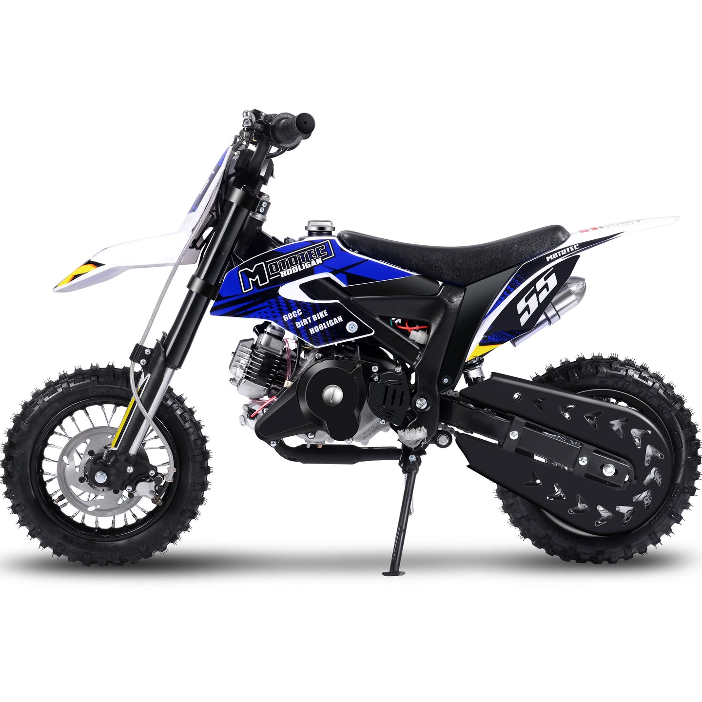 MotoTec Hooligan 60cc 4-Stroke Gas Dirt Bike Black - Image 5