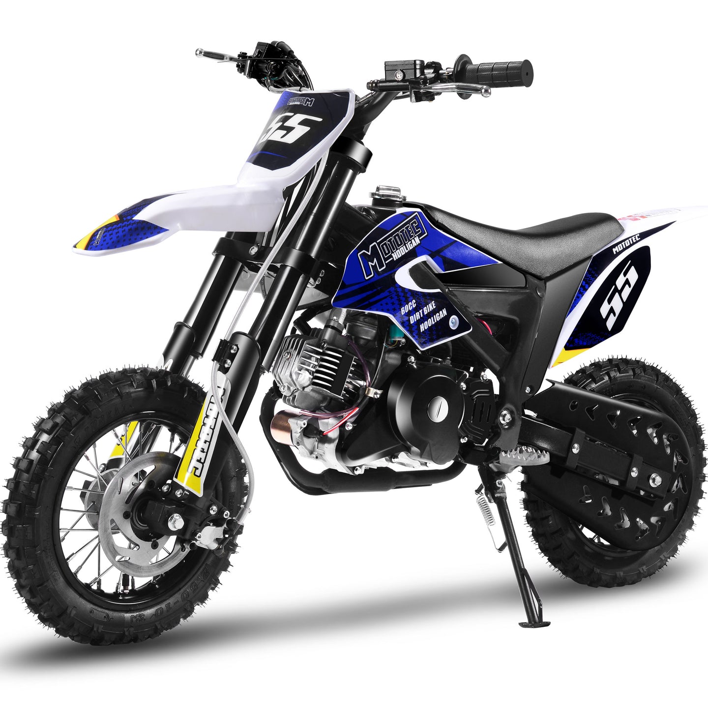 MotoTec Hooligan 60cc 4-Stroke Gas Dirt Bike Black - Image 6