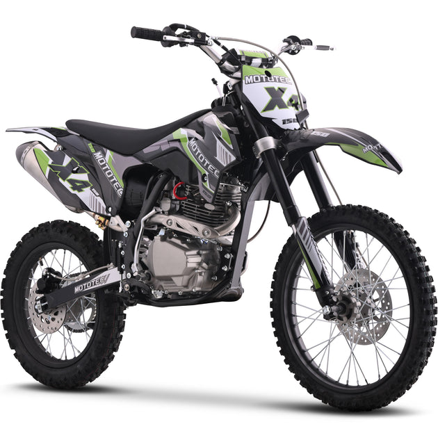 MotoTec X4 150cc 4-Stroke Gas Dirt Bike Black - Main View