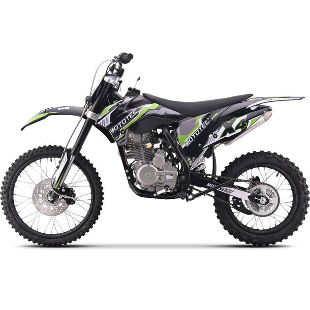 MotoTec X4 150cc 4-Stroke Gas Dirt Bike Black - Image 2