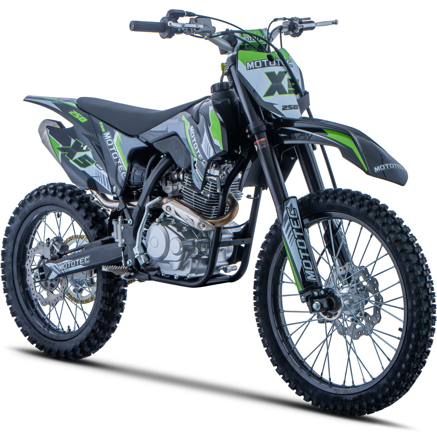 MotoTec X5 250cc 4-Stroke Gas Dirt Bike Black