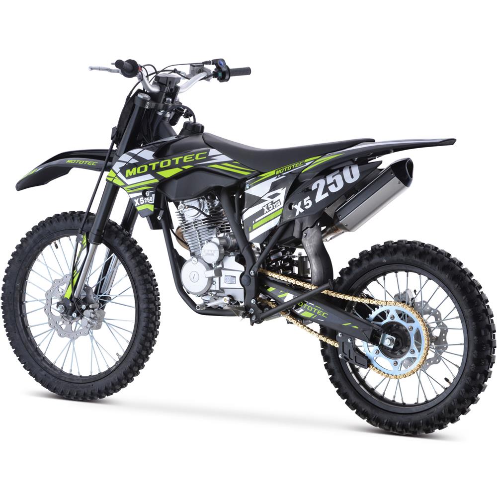 MotoTec | X5 250cc 4-Stroke Gas Dirt Bike | MT-DB-X5-BLACK