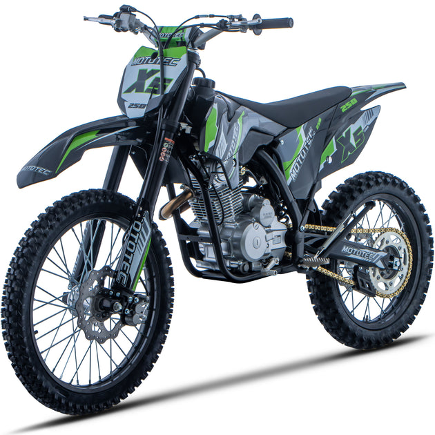 MotoTec X5 250cc 4-Stroke Gas Dirt Bike Black - Image 2